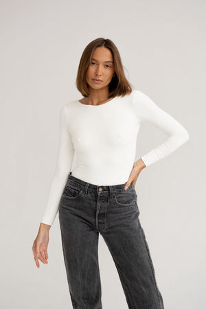 Backless Bodysuit - White