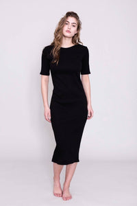 Dakota Black Bodycon Midi Dress