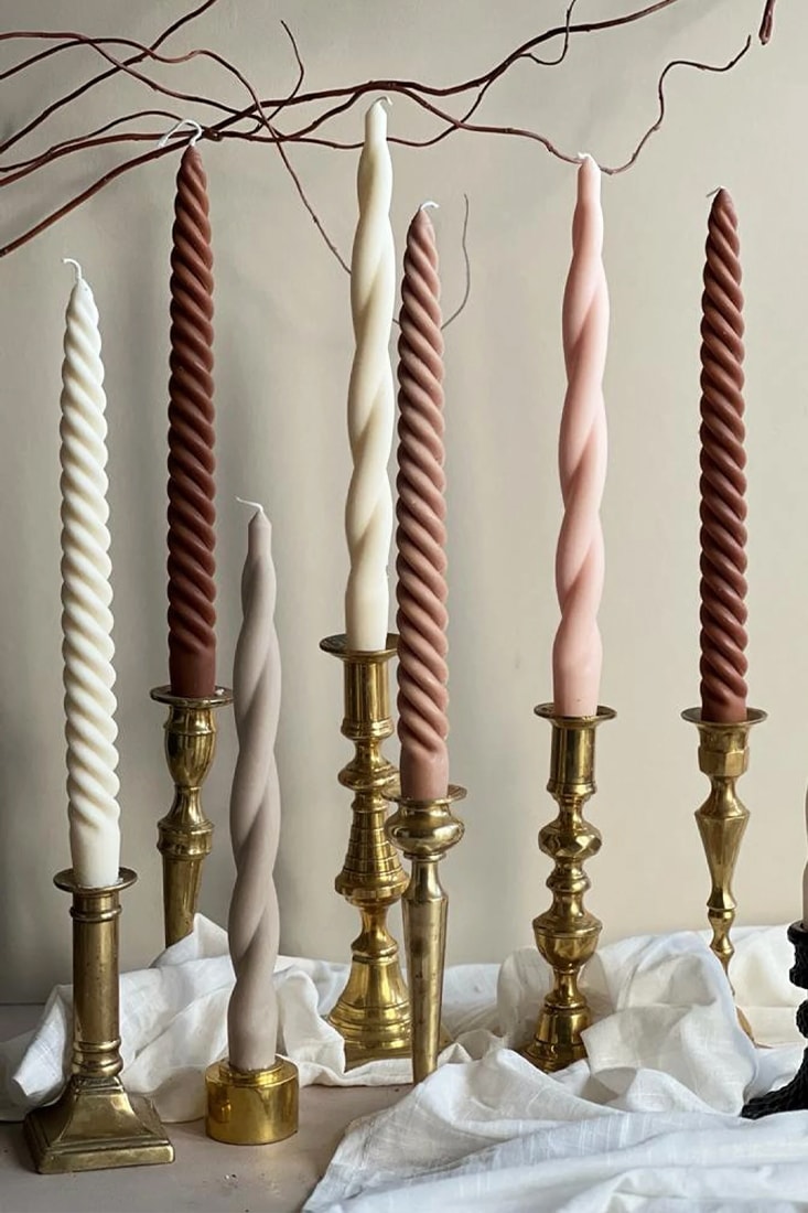 Twisted Pillar Soy Wax Candles