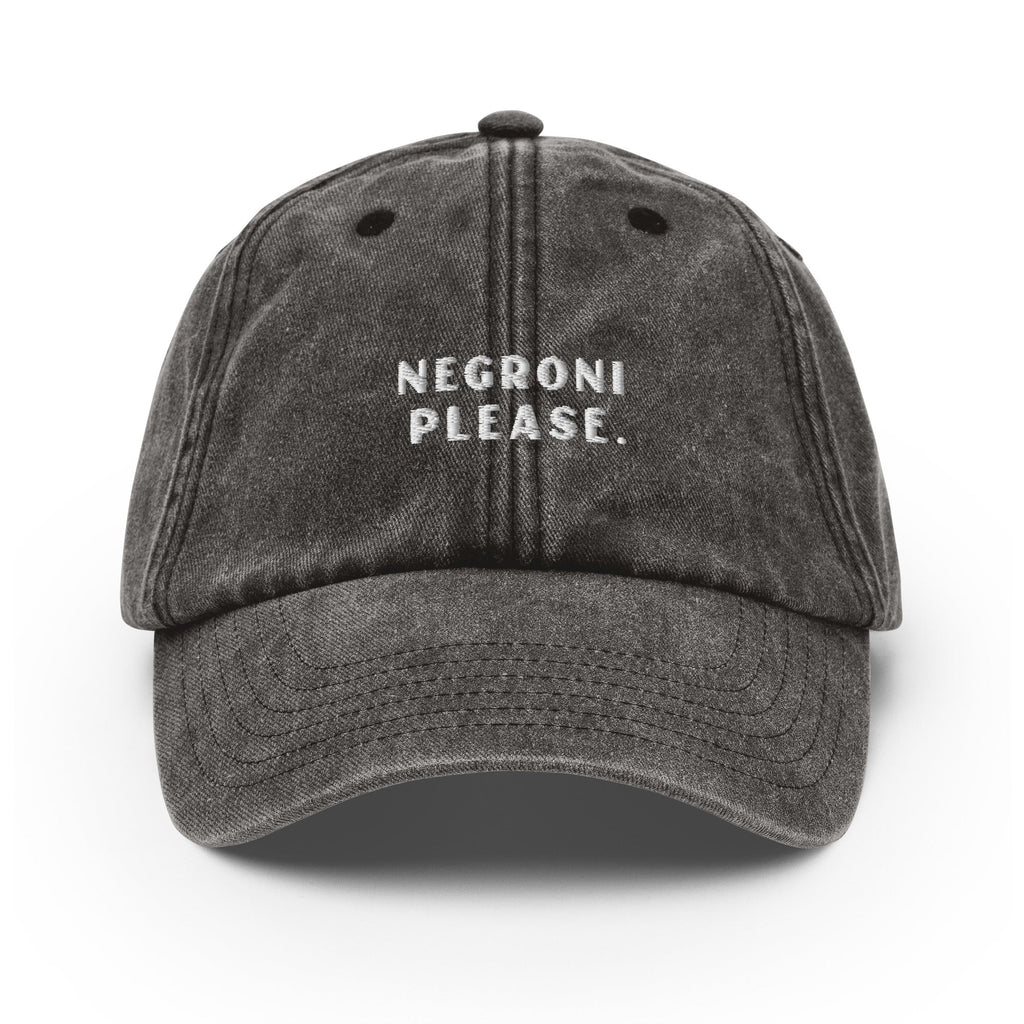 Negroni Please- Vintage Embroidered Cap