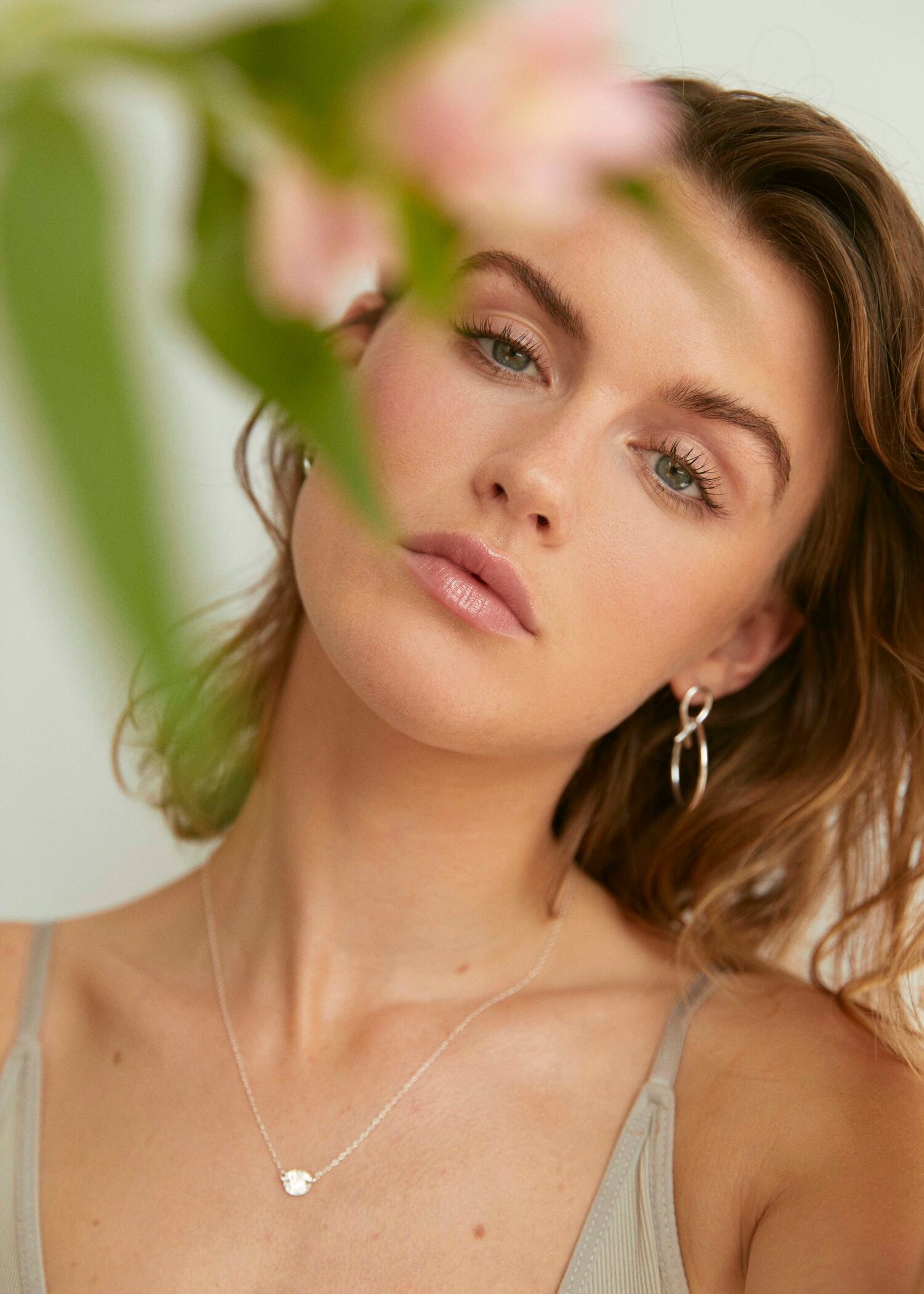Textured Disc Pendant Necklace