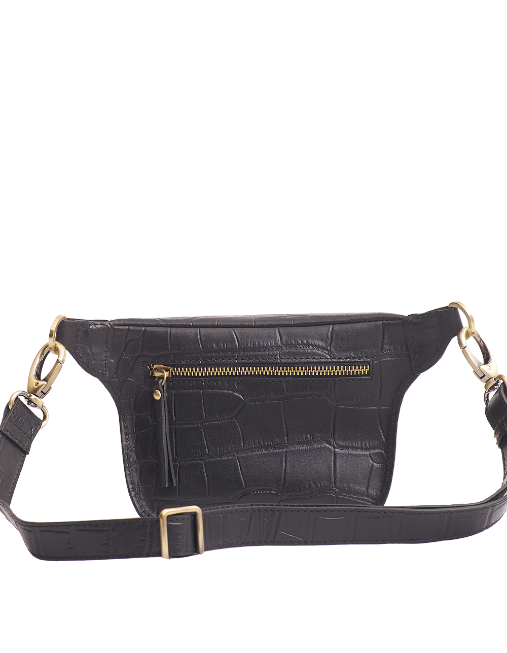 Black Leather Bum Bag